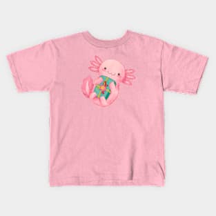 Axolotl Giving Gift Kids T-Shirt